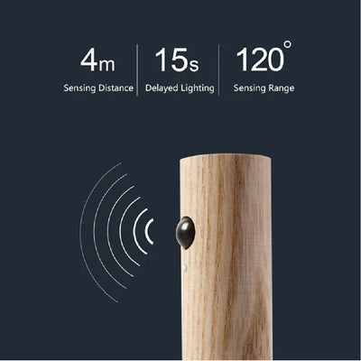 💡Wooden magnetic suction cup wireless smart sensor night light