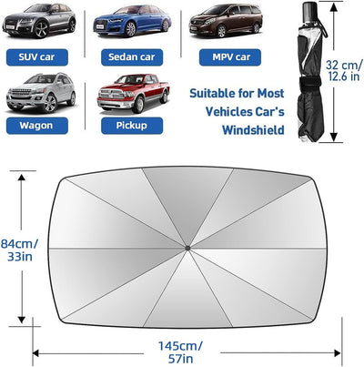 Car umbrella for front shading