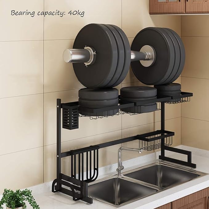 Kitchen Over Sink Dish Drying Utensil Rack