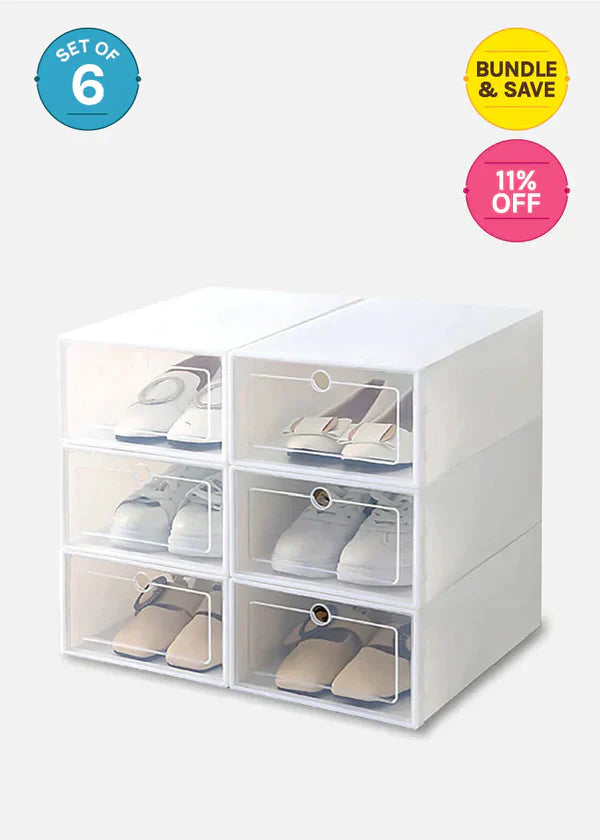 Stackable Shoe Box (6Pcs)